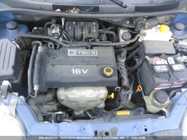 KL1TD66628B206363 - 2008 CHEVROLET AVEO LS BLUE photo 10