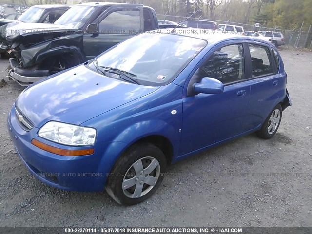 KL1TD66628B206363 - 2008 CHEVROLET AVEO LS BLUE photo 2
