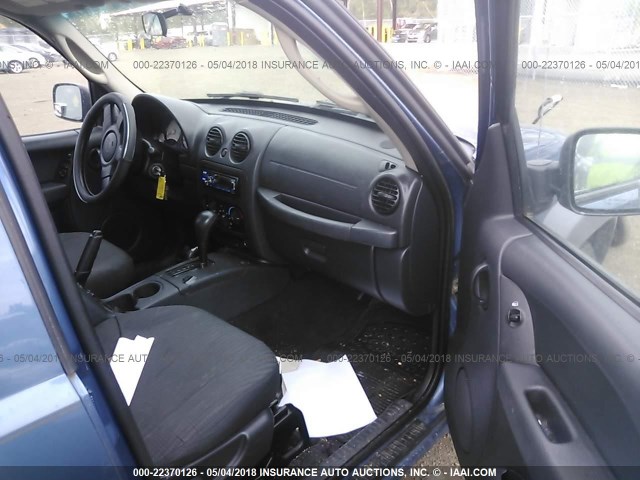 1J4GL48K54W168779 - 2004 JEEP LIBERTY SPORT 蓝色 照片 5