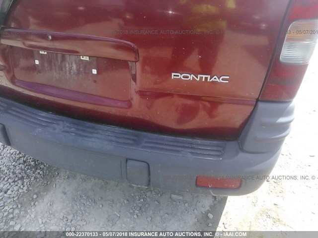 1GMDX03E6YD104299 - 2000 PONTIAC MONTANA RED photo 6