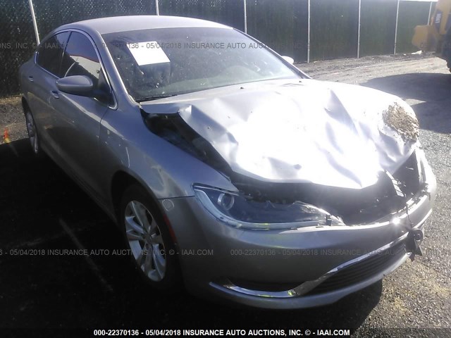 1C3CCCAB3FN586585 - 2015 CHRYSLER 200 LIMITED SILVER photo 1