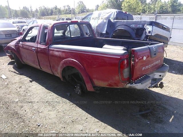 1N6DD26TX4C411927 - 2004 NISSAN FRONTIER KING CAB XE RED photo 3