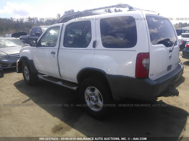 5N1ED28Y12C563152 - 2002 NISSAN XTERRA XE/SE WHITE photo 3