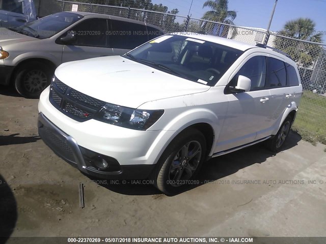 3C4PDCGG2JT156701 - 2018 DODGE JOURNEY CROSSROAD WHITE photo 2