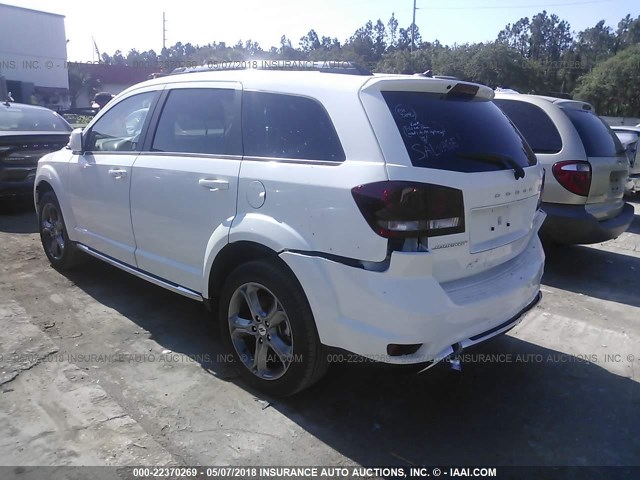 3C4PDCGG2JT156701 - 2018 DODGE JOURNEY CROSSROAD WHITE photo 3