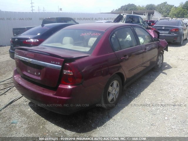 1G1ZT54875F239473 - 2005 CHEVROLET MALIBU LS 勃艮第红 照片 4