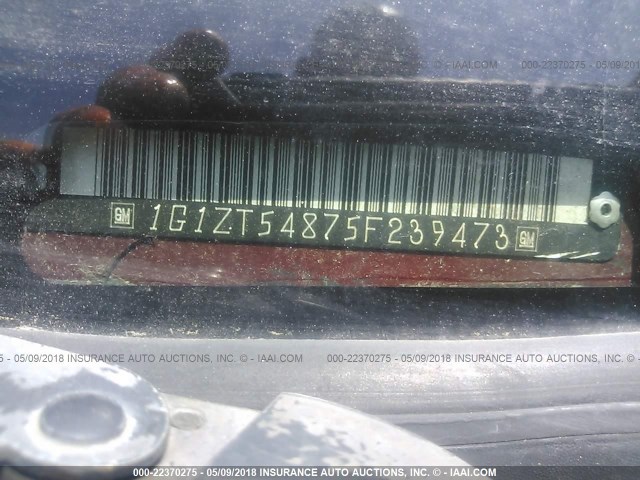 1G1ZT54875F239473 - 2005 CHEVROLET MALIBU LS 勃艮第红 照片 9