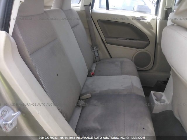 1B3HB48B68D504178 - 2008 DODGE CALIBER SXT BEIGE photo 8