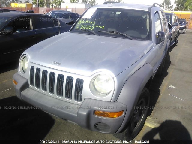 1J4GK48K84W107235 - 2004 JEEP LIBERTY SPORT SILVER photo 2