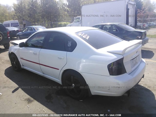 4S3BL676064207535 - 2006 SUBARU LEGACY GT LIMITED WHITE photo 3