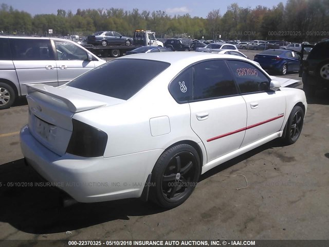 4S3BL676064207535 - 2006 SUBARU LEGACY GT LIMITED WHITE photo 4