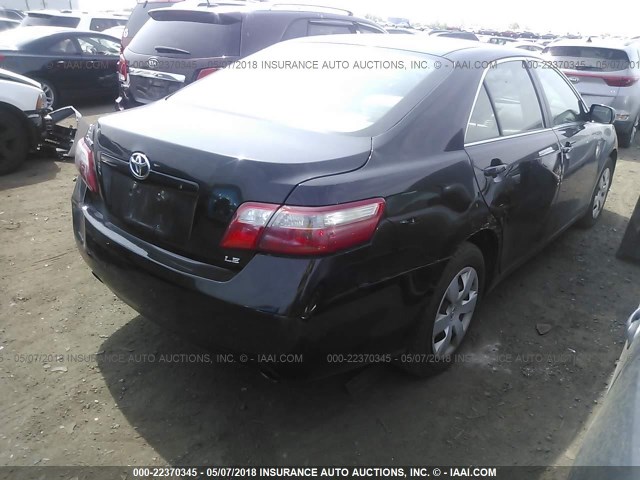 4T1BK46K17U023000 - 2007 TOYOTA CAMRY NEW GENERAT LE/XLE/SE BLACK photo 4