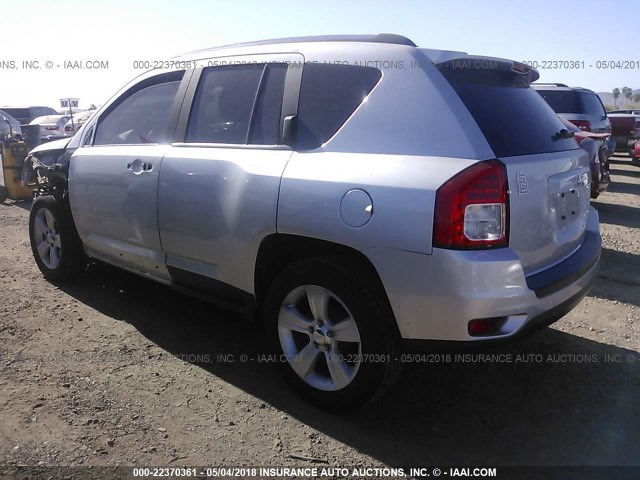 1C4NJCBB5CD518735 - 2012 JEEP COMPASS SPORT SILVER photo 3