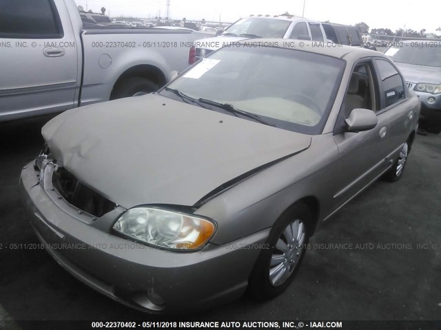 KNAFB121335299214 - 2003 KIA SPECTRA LS TAN photo 2