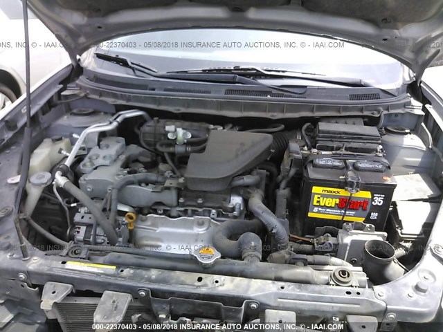 JN8AS58V08W119515 - 2008 NISSAN ROGUE S/SL GRAY photo 10