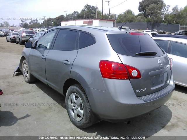 JN8AS58V08W119515 - 2008 NISSAN ROGUE S/SL GRAY photo 3