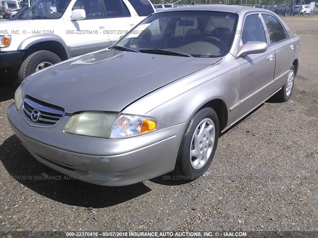 1YVGF22C125265462 - 2002 MAZDA 626 LX GOLD photo 2