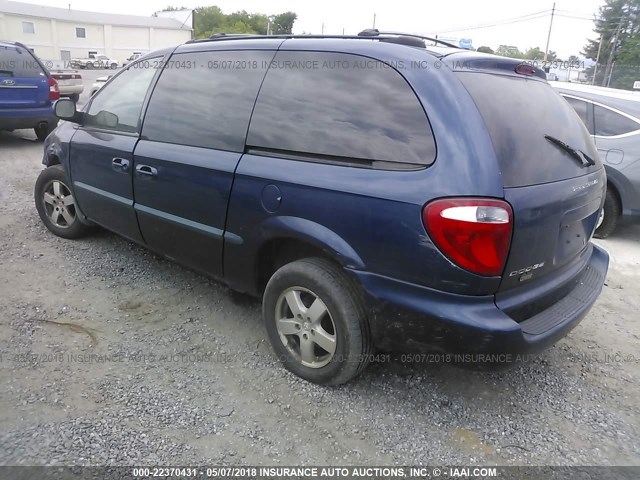 2B4GP74L02R785908 - 2002 DODGE GRAND CARAVAN EX BLUE photo 3