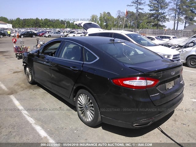 3FA6P0K90FR287808 - 2015 FORD FUSION TITANIUM BLACK photo 3