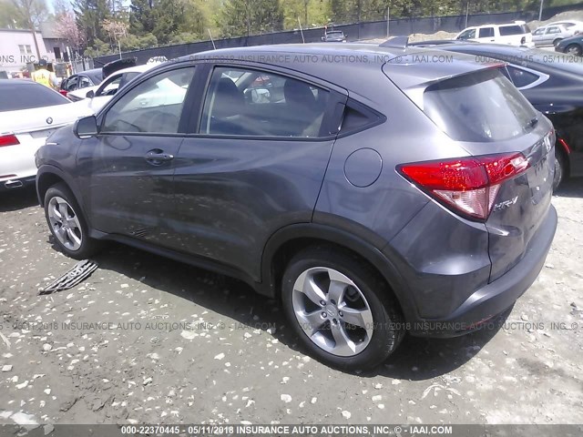 3CZRU6H35JM704006 - 2018 HONDA HR-V LX GRAY photo 3