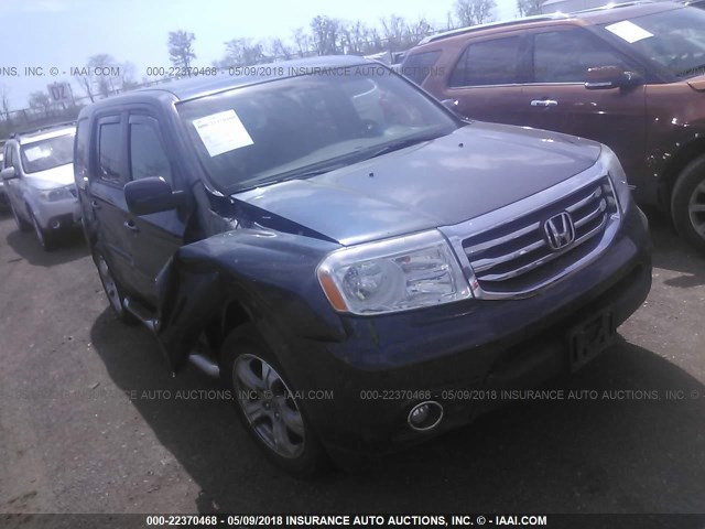 5FNYF4H41CB021381 - 2012 HONDA PILOT EX Dark Blue photo 1