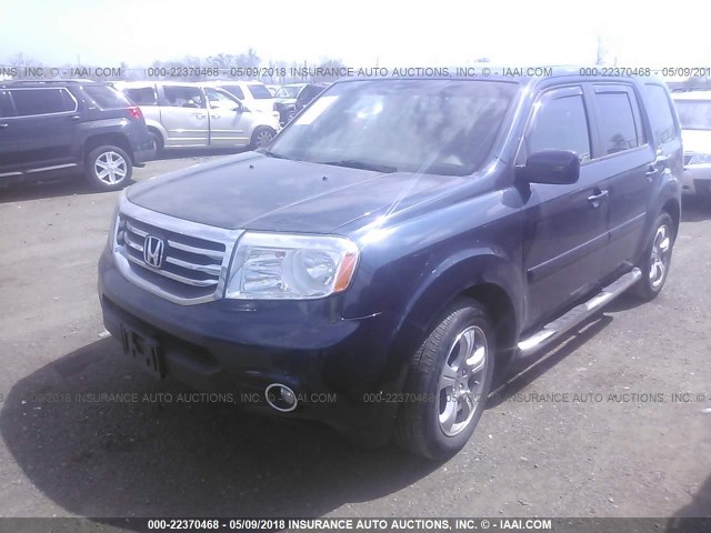 5FNYF4H41CB021381 - 2012 HONDA PILOT EX Dark Blue photo 2