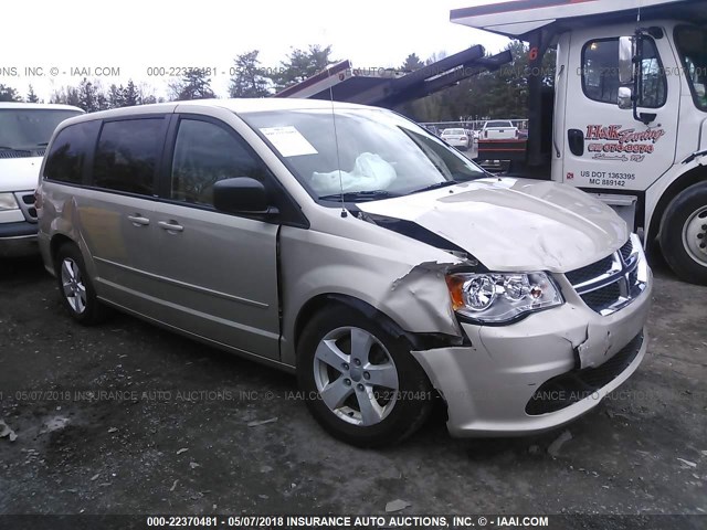 2C4RDGBG7DR750313 - 2013 DODGE GRAND CARAVAN SE GOLD photo 1