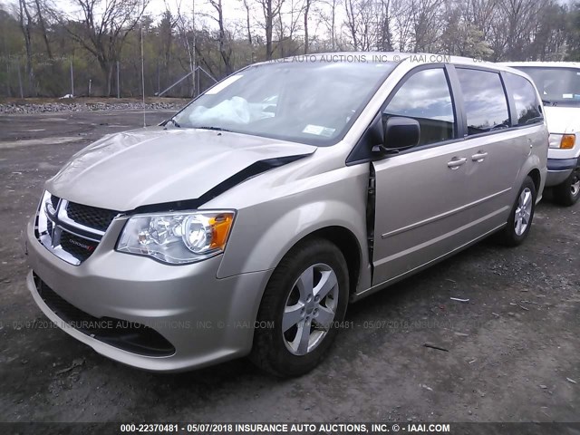 2C4RDGBG7DR750313 - 2013 DODGE GRAND CARAVAN SE GOLD photo 2