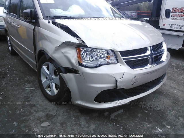 2C4RDGBG7DR750313 - 2013 DODGE GRAND CARAVAN SE GOLD photo 6