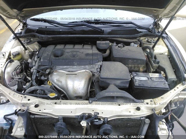 4T1BF3EK0BU218675 - 2011 TOYOTA CAMRY SE/LE/XLE 金色 照片 10