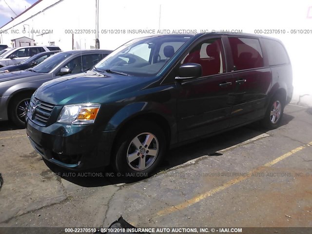 2D8HN44E79R578862 - 2009 DODGE GRAND CARAVAN SE GREEN photo 2