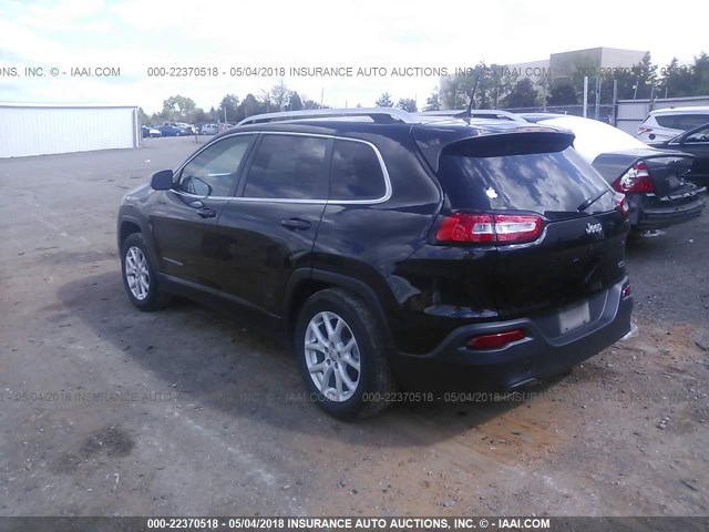 1C4PJLCB7GW274572 - 2016 JEEP CHEROKEE LATITUDE BLACK photo 3