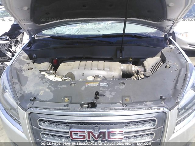 1GKKRRKDXFJ143418 - 2015 GMC ACADIA SLT-1 Сріблястий фото 10