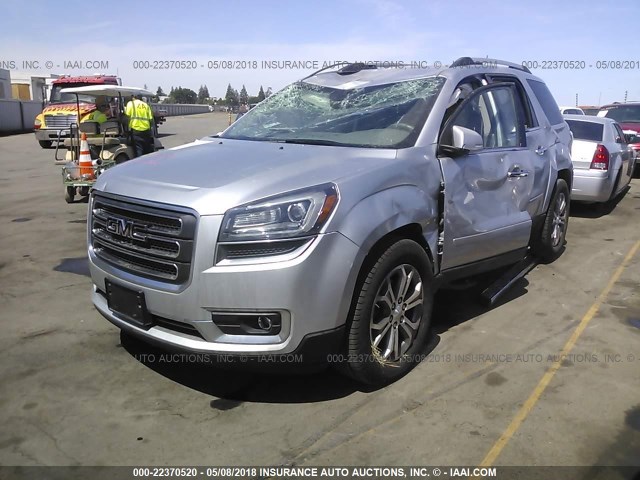 1GKKRRKDXFJ143418 - 2015 GMC ACADIA SLT-1 Сріблястий фото 2