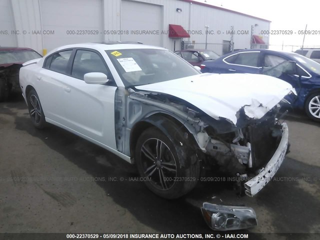 2C3CDXDT8EH341474 - 2014 DODGE CHARGER R/T WHITE photo 1