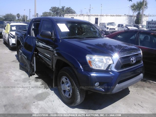 5TFJU4GNXDX043369 - 2013 TOYOTA TACOMA DOUBLE CAB PRERUNNER BLUE photo 1