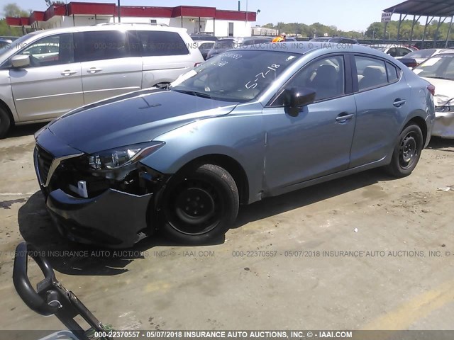 JM1BM1T72F1239838 - 2015 MAZDA 3 SV BLUE photo 2