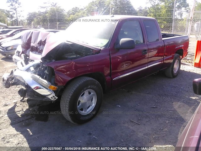 2GTEK19T941233310 - 2004 GMC NEW SIERRA K1500 BURGUNDY photo 2