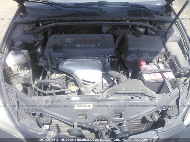 4T1CE38P05U519126 - 2005 TOYOTA CAMRY SOLARA SE/SLE შავი ფოტო 10