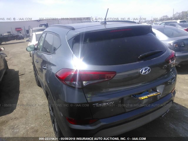 KM8J3CA24HU480315 - 2017 HYUNDAI TUCSON LIMITED/SPORT AND ECO/SE GRAY photo 3