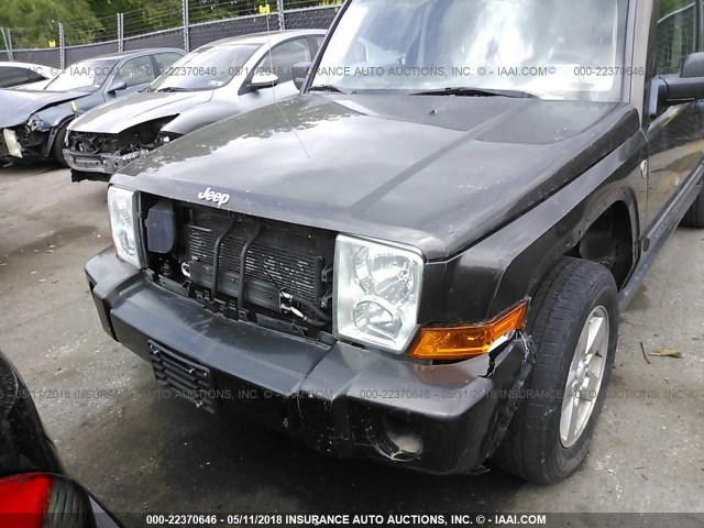1J8HG48N76C274365 - 2006 JEEP COMMANDER შავი ფოტო 6