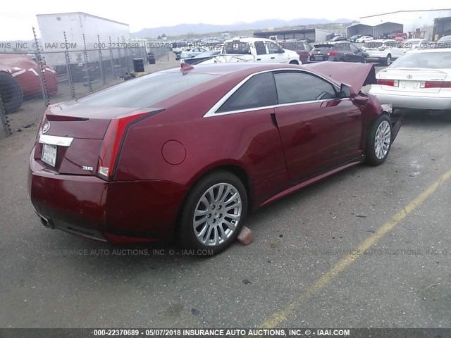 1G6DG1E39E0119469 - 2014 CADILLAC CTS PERFORMANCE COLLECTION RED photo 4