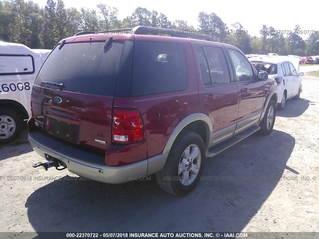 1FMDU74K55UB66584 - 2005 FORD EXPLORER EDDIE BAUER RED photo 4