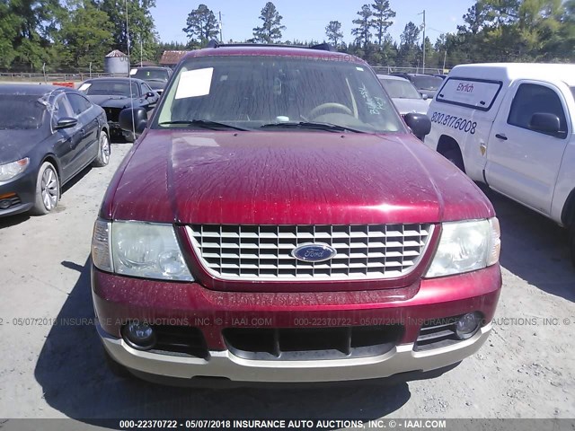 1FMDU74K55UB66584 - 2005 FORD EXPLORER EDDIE BAUER RED photo 6