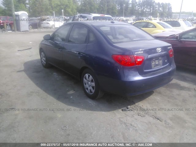 KMHDU46DX8U515157 - 2008 HYUNDAI ELANTRA GLS/SE/LIMITED BLUE photo 3