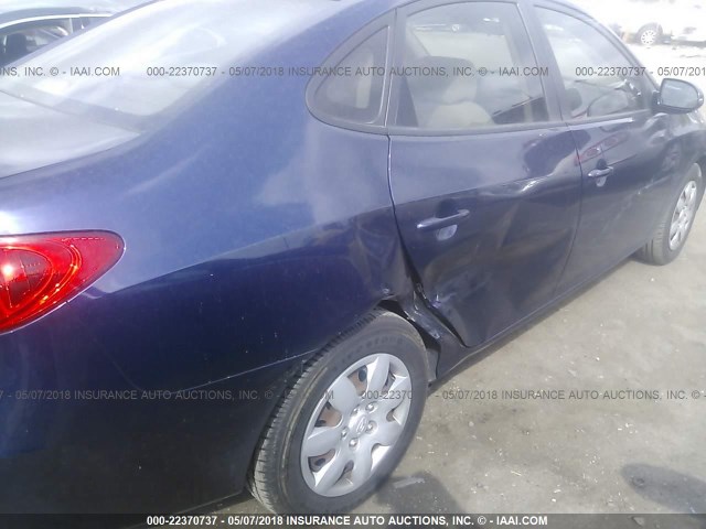 KMHDU46DX8U515157 - 2008 HYUNDAI ELANTRA GLS/SE/LIMITED BLUE photo 6