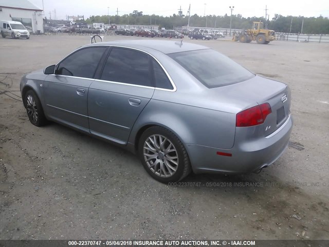 WAUDF78E68A168740 - 2008 AUDI A4 2.0T QUATTRO BLUE photo 3