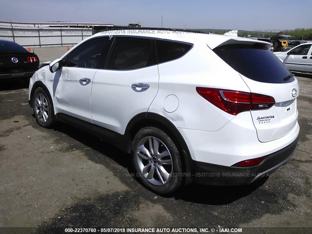 5XYZW4LA3GG320287 - 2016 HYUNDAI SANTA FE SPORT  WHITE photo 3