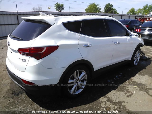 5XYZW4LA3GG320287 - 2016 HYUNDAI SANTA FE SPORT  WHITE photo 4