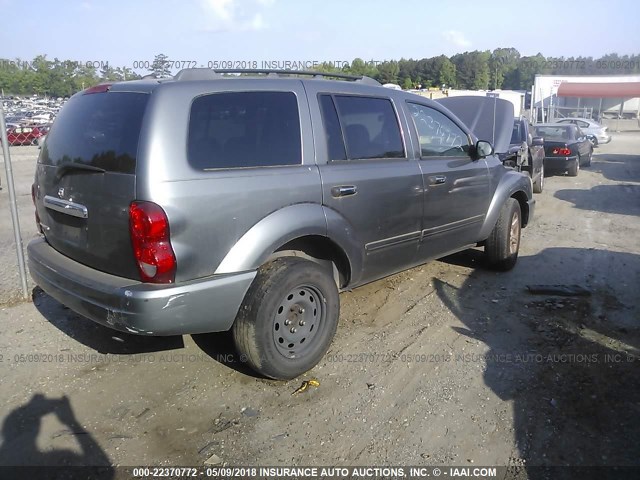 1D4HD48N05F564382 - 2005 DODGE DURANGO SLT GRAY photo 4